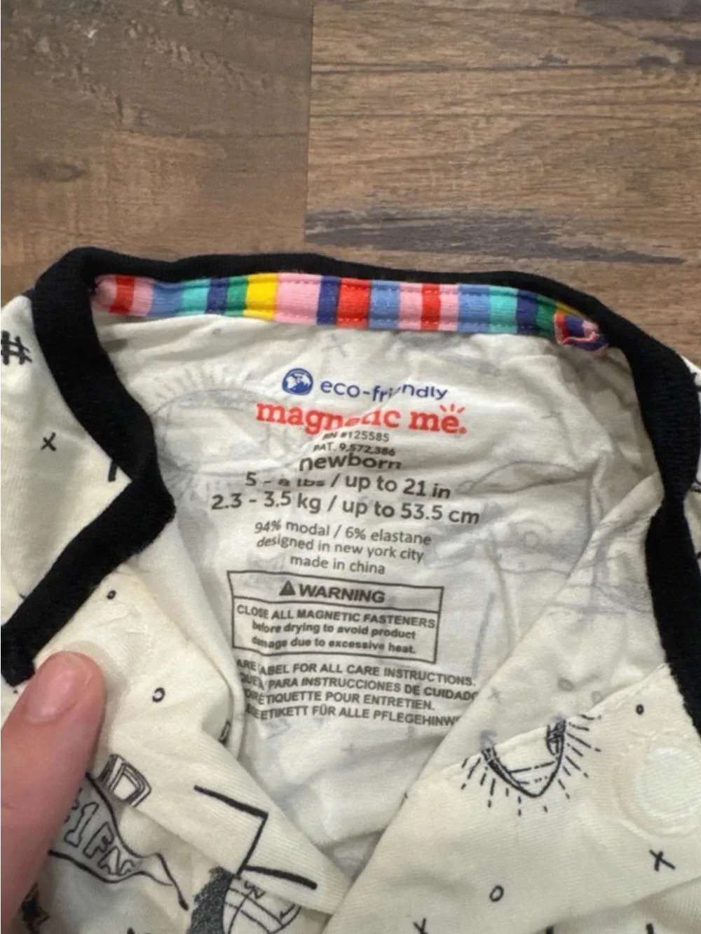 Magnetic me newborn football pajamas